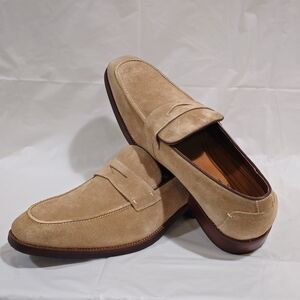 Vintage Foundry Co. Men's Davis Suede Penny Loafers, Size 10.5, Taupe